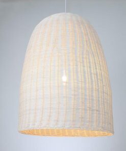 ΦΩΤΙΣΤΙΚΟ ΚΡΕΜΑΣΤΟ ΜΟΝΟΦΩΤΟ Ε27 D650XH850 RATTAN ΛΕΥΚΟ EUROLAMP – 144-33023