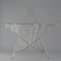 ΑΣΤΕΡΙ ΦΩΤΙΖΟΜΕΝΟ 50cm, 160 LED, 4,5V ΜΕΤΑΣΧΗΜΑΤΙΣΤΗ, TIMER, ΑΣΗΜΙ ΜΕΤΑΛΛΙΚΟΣ ΣΚΕΛΕΤΟΣ, ΑΣΗΜΙ ΧΑΛΚΙΝΟ ΚΑΛΩΔΙΟ, ΘΕΡΜΟ ΛΕΥΚΟ LED, ΠΡΟΕΚΤΑΣΗ ΠΑΡΟΧΗΣ 5m, IP44 EUROLAMP – 600-22462