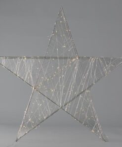 ΑΣΤΕΡΙ ΦΩΤΙΖΟΜΕΝΟ 50cm, 160 LED, 4,5V ΜΕΤΑΣΧΗΜΑΤΙΣΤΗ, TIMER, ΑΣΗΜΙ ΜΕΤΑΛΛΙΚΟΣ ΣΚΕΛΕΤΟΣ, ΑΣΗΜΙ ΧΑΛΚΙΝΟ ΚΑΛΩΔΙΟ, ΘΕΡΜΟ ΛΕΥΚΟ LED, ΠΡΟΕΚΤΑΣΗ ΠΑΡΟΧΗΣ 5m, IP44 EUROLAMP – 600-22462