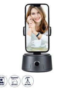 GloboStar® 86005 Following Face Auto Tracking Live Steaming Mobile Stand – Βάση Κινητού με Ανιχνευτή Κίνησης & Βάση για Τρίποδο – Μαύρο