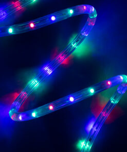GloboStar® 70607 Φωτοσωλήνας LED DIODE 1m 3.9W/m 36LED/m 117lm/m 360° DC 230V Αδιάβροχος IP68 Πολύχρωμος RGB Dimmable