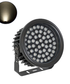 GloboStar® FLOOD-NEVA 90399 Προβολέας Wall Washer για Φωτισμό Κτιρίων LED 54W 5130lm 30° DC 24V Αδιάβροχο IP65 L24.5 x W24.5 x H14.7cm Φυσικό Λευκό 4500K – Μαύρο – 3 Years Warranty