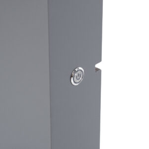 GloboStar® MAKEUP MIRROR-160×80-6 Μοντέρνος Καθρέπτης Μακιγιάζ με Πλαίσιο Φυσικού Ξύλου με Διακόπτη On/Off 20 x E27 AC220-240V – Μ80 x Π7 x Υ160cm – Γκρι Ανθρακί