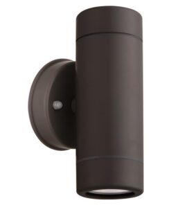 ΑΠΛΙΚΑ ΤΟΙΧΟΥ UP-DOWN ΣΤΡΟΓΓΥΛΗ ΠΛΑΣΤΙΚΗ IP65 GU10 ΜΑΥΡΟ EUROLAMP 145-82055