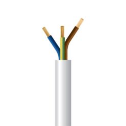 ΚΑΛΩΔΙΟ ΕΥΚΑΜΠΤΟ H05VV-F 3Χ1mm² ΛΕΥΚΟ (50m/roll) EUROLAMP – 150-10007