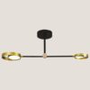 ΦΩΤΙΣΤΙΚΟ ΚΡΕΜΑΣΤΟ 2ΦΩΤΟ LED 21W 3CCT  ΜΑΥΡΟ/ΧΡΥΣΟ EUROLAMP 144-10009
