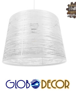 GloboStar® ACCADEMIA 01557 Μοντέρνο Industrial Κρεμαστό Φωτιστικό Οροφής Μονόφωτο 1 x E27 Μεταλλικό Λευκό Καμπάνα Φ35 x Υ25cm