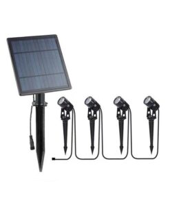 ΣΠΟΤ ΚΗΠΟΥ ΜΕ ΗΛΙΑΚΟ PANEL ΚΑΡΦΩΤΟ 4 ΤΕΜΑΧΙΩΝ 1.5W, RGB IP44 EUROLAMP – 145-20825