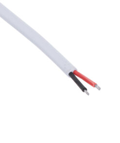 GloboStar® 70747 Καλώδιο Τροφοδοσίας DC 2 Μέτρων από Jack Male 2.1×5.5mm σε 2 x 0.3mm Ατερμάτιστο Καλώδιο Μ200 x Π1.1cm Λευκό