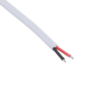 GloboStar® 70747 Καλώδιο Τροφοδοσίας DC 2 Μέτρων από Jack Male 2.1×5.5mm σε 2 x 0.3mm Ατερμάτιστο Καλώδιο Μ200 x Π1.1cm Λευκό