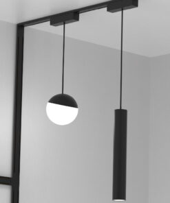 InLight Φωτιστικό LED 6W 3000K για Ultra-Thin μαγνητική ράγα σε μαύρη απόχρωση D:10cm (T04301-BL)