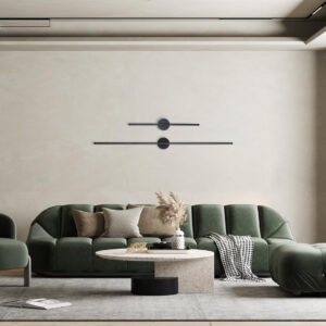 GloboStar® DIADEM 61333 Φωτιστικό Τοίχου – Απλίκα Design LED CCT 18W 2160lm 120° AC 220-240V – Εναλλαγή Φωτισμού μέσω Διακόπτη On/Off All In One Ψυχρό 6000k+Φυσικό 4500k+Θερμό 2700k Μ10 x Π4 x Υ120cm – Μαύρο – 3 Years Warranty