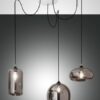 Κρεμαστό Φωτιστικό   Fabas Luce Fiona 3X E27 Φιμέ     – 3496-47-126