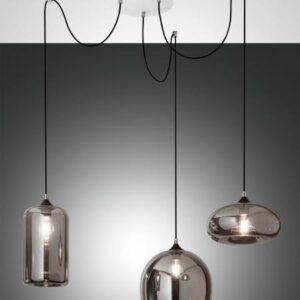 Κρεμαστό Φωτιστικό   Fabas Luce Fiona 3X E27 Φιμέ     – 3496-47-126
