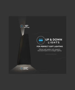 LED απλίκα 4W αρχιτεκτονικού φωτισμού 3000K θερμό λευκό με μαύρο σώμα V-TAC – 218297