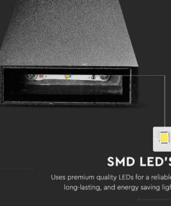 LED απλίκα 4W αρχιτεκτονικού φωτισμού 3000K θερμό λευκό με μαύρο σώμα V-TAC – 218297
