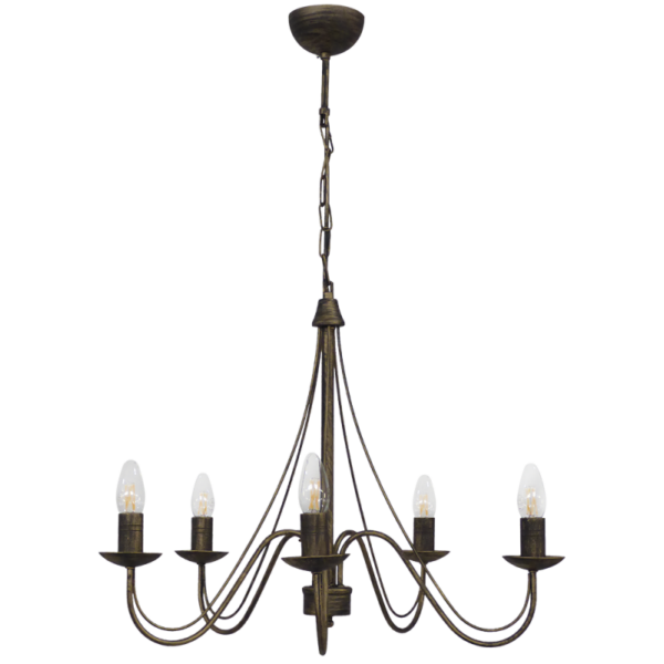 Φωτιστικό πολύφωτο S-11 5/L Μπρονζέ  Heronia – 01-0259