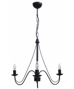 Φωτιστικό πολύφωτο S-11 3/L  Μαύρο  Heronia – 01-0239