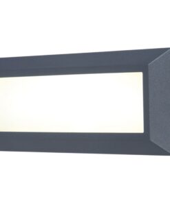 Lutec Helena Frame Φωτιστικό Τοίχου Εξωτερικού Χώρου Σκούρο Γκρι LED 400lm 4000K IP54 – 5191601118