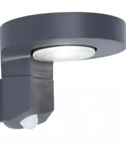 Lutec Diso Εξωτερικού Χώρου Led Τοίχου Με Ανιχνευτή Κίνησης Σκούρο Γκρι LED Dimmable 200 lm IP44 4000K – 6906702335