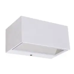 Lutec Gemini Square Small Εξωτερικού Χώρου Led Φωτιστικό Τοίχου Up&Down Λευκό LED 500 lm IP54 4000K – 5189102032
