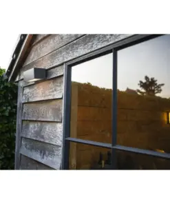 Lutec Gemini Square Small Φωτιστικό Τοίχου Up&Down Εξωτερικού Χώρου Σκούρο Γκρι LED 500lm 4000K IP54 – 5189102118