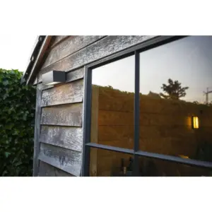 Lutec Gemini Square Small Φωτιστικό Τοίχου Up&Down Εξωτερικού Χώρου Σκούρο Γκρι LED 500lm 4000K IP54 – 5189102118