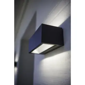 Lutec Gemini Square Medium  Εξωτερικού Χώρου  Led  Φωτιστικό Τοίχου Up&Down    Σκούρο Γκρι LED   1230 lm IP54 3000K – 5189112118