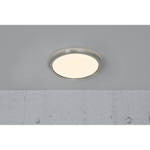 Nordlux Oja 29 Φωτιστικό Οροφής Brushed IP54 Νικελ  LED 14.5W 3000K/4000K  –  2015016155