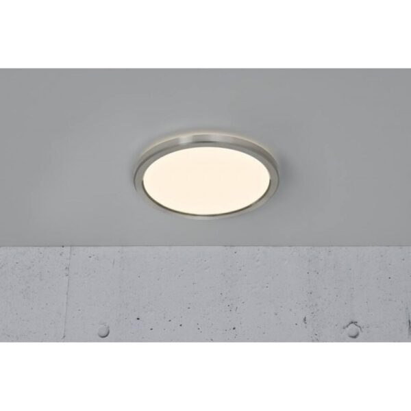 Nordlux Oja 29 Φωτιστικό Οροφής Brushed IP54 Νικελ  LED 14.5W 3000K/4000K  –  2015016155
