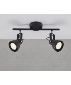 Nordlux Aslak 2-Spot Σποτ Φωτιστικό Μαύρο GU10 Μεταλλικό – 45730103