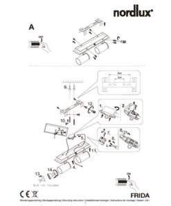 Nordlux Frida 2-Spot Σποτ Φωτιστικό Λευκό GU10 Μεταλλικό – 49810101