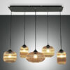 Κρεμαστό Φωτιστικό   Fabas Luce Gillis E27 5x Μελί     – 3627-48-125