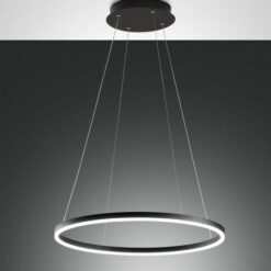 Κρεμαστό Φωτιστικό   Fabas Luce Giotto LED 36W  Μαύρο Dimmable  3780lm Θερμό 3000K – 3508-40-101