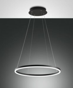 Κρεμαστό Φωτιστικό   Fabas Luce Giotto LED 36W  Μαύρο Dimmable  3780lm Θερμό 3000K – 3508-40-101