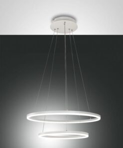 Κρεμαστό Φωτιστικό   Fabas Luce Giotto LED 52W  Λευκό Dimmable  5320lm Θερμό 3000K – 3508-45-102