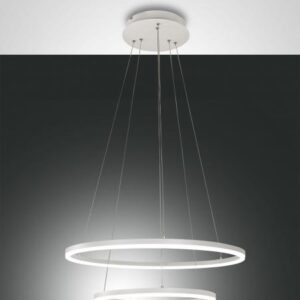 Κρεμαστό Φωτιστικό   Fabas Luce Giotto LED 52W  Λευκό Dimmable  5320lm Θερμό 3000K – 3508-45-102