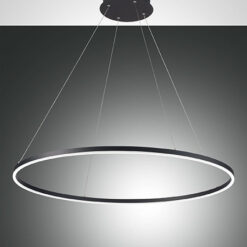 Κρεμαστό Φωτιστικό   Fabas Luce Giotto LED 60W  Μαύρο Dimmable  6300lm Θερμό 3000K – 3508-46-101