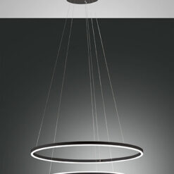 Κρεμαστό Φωτιστικό   Fabas Luce Giotto LED 65W  Μαύρο Dimmable  7050lm Θερμό 3000K – 3508-48-101