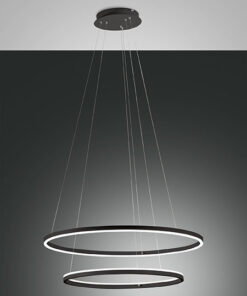 Κρεμαστό Φωτιστικό   Fabas Luce Giotto LED 65W  Μαύρο Dimmable  7050lm Θερμό 3000K – 3508-48-101