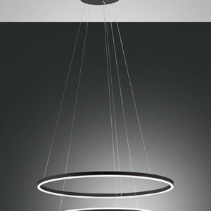 Κρεμαστό Φωτιστικό   Fabas Luce Giotto LED 65W  Μαύρο Dimmable  7050lm Θερμό 3000K – 3508-48-101