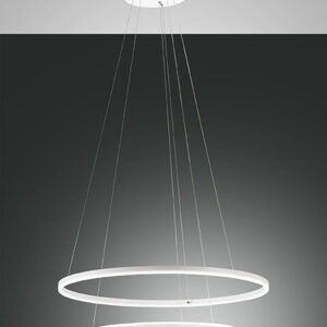Κρεμαστό Φωτιστικό   Fabas Luce Giotto LED 65W  Λευκό Dimmable  7050lm Θερμό 3000K – 3508-48-102