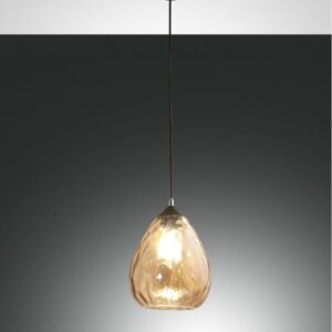 Κρεμαστό Φωτιστικό   Fabas Luce Gisella E27   Μελί     – 3518-40-125