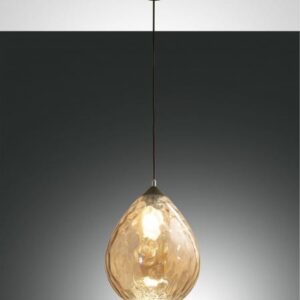 Κρεμαστό Φωτιστικό   Fabas Luce Gisella E27 Μελί     – 3518-45-125
