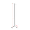 Μοντέρνο Minimal Επιδαπέδιο Μαύρο Φωτιστικό 150cm LED 24 Watt με Ασύρματο Χειριστήριο RF & Dimmer Ψυχρό Λευκό 6000k GloboStar ALIEN Design GLOBO-150-1