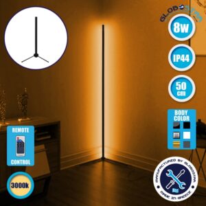 Μοντέρνο Minimal Επιτραπέζιο Μαύρο Φωτιστικό 50cm LED 8 Watt με Ασύρματο Χειριστήριο RF & Dimmer Θερμό Λευκό 3000k GloboStar ALIEN Design GLOBO-50-3