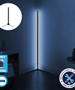 Μοντέρνο Minimal Επιτραπέζιο Μαύρο Φωτιστικό 50cm LED 8 Watt με Ασύρματο Χειριστήριο RF & Dimmer Ψυχρό Λευκό 6000k GloboStar ALIEN Design GLOBO-50-1