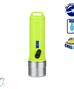 Αδιάβροχος Καταδυτικός Φακός Επαναφορτιζόμενος IP68 με 3 Μπαταρίες 18650 GloboStar 07009