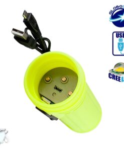 Αδιάβροχος Καταδυτικός Φακός Επαναφορτιζόμενος IP68 με 3 Μπαταρίες 18650 GloboStar 07009