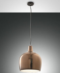 Κρεμαστό Φωτιστικό   Fabas Luce Glossy E27 Μπρονζέ     – 3610-45-179